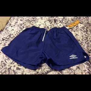 Vintage XL Umbro Soccer Shorts Blue NWT